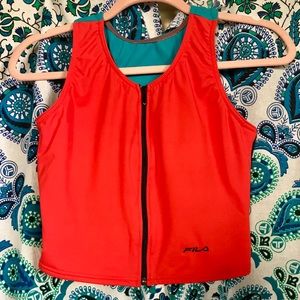 Cropped Fila Racerback Tank Top